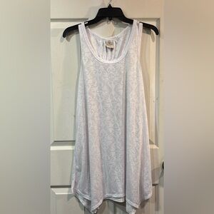 The Balance Collection Cream on White Batik Print Tie Back Swim Cover Up Medium